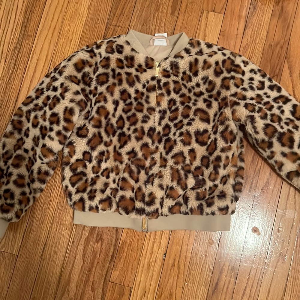 Girls Leopard Coat